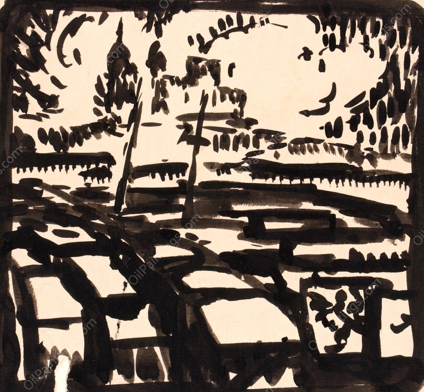 Untitled VII by Henry Lyman Sayen - Hand-Painted Oil Painting Reproduction