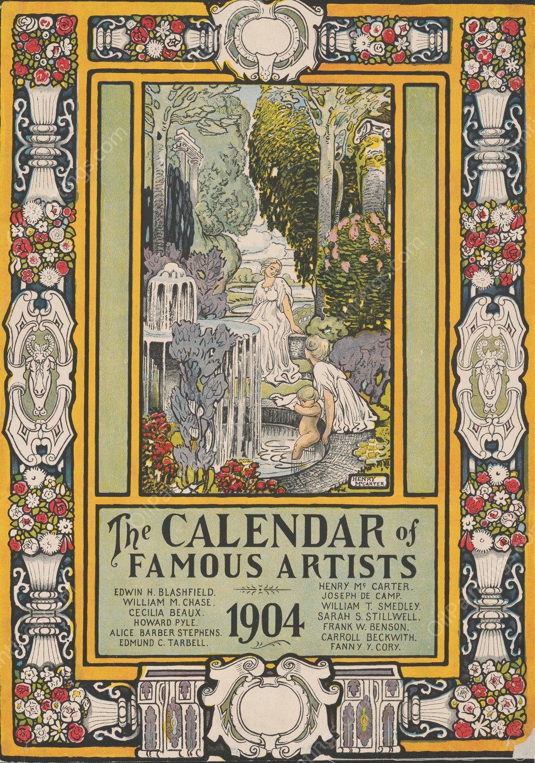 The calendar of famous artists  by Henry Mccarter - Hand-Painted Oil Painting Reproduction
