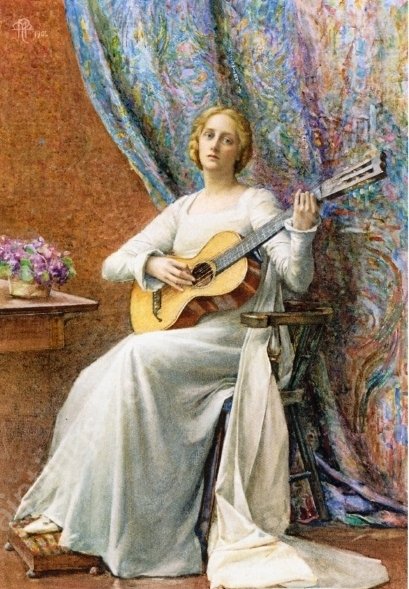 Melody by Henry Meynell Rheam - Hand-Painted Oil Painting Reproduction