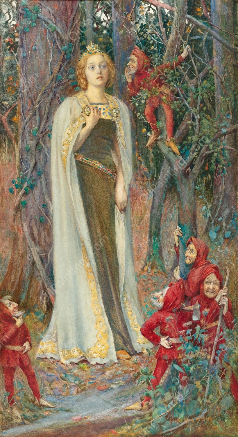 Once Upon A Time  by Henry Meynell Rheam - Hand-Painted Oil Painting Reproduction