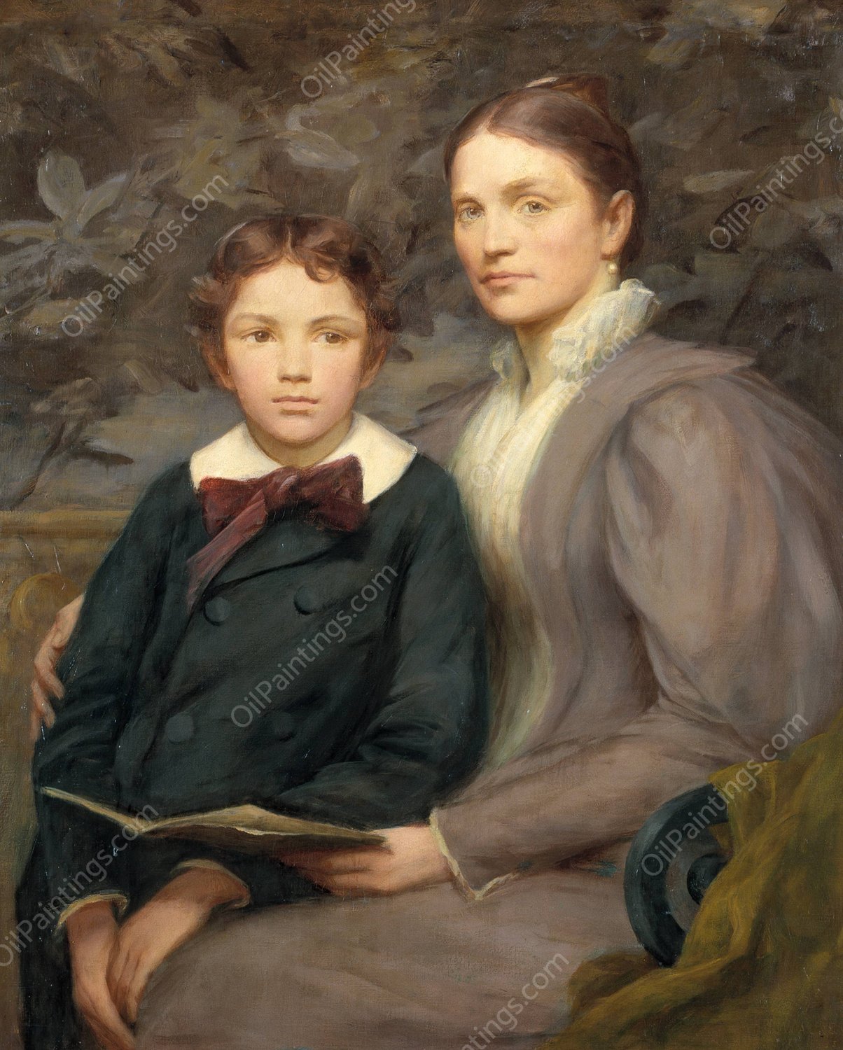 Mrs. William T. Evans and Her Son  by Henry Oliver Walker - Hand-Painted Oil Painting Reproduction