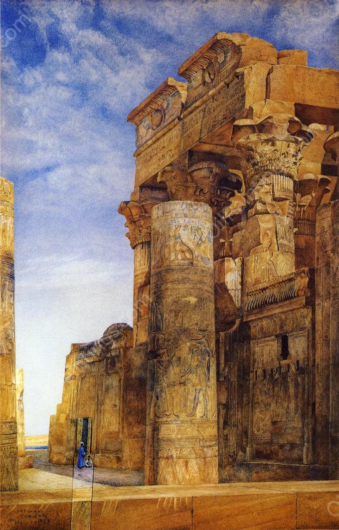 Kom Ombo by Henry Roderick Newman - Hand-Painted Oil Painting Reproduction