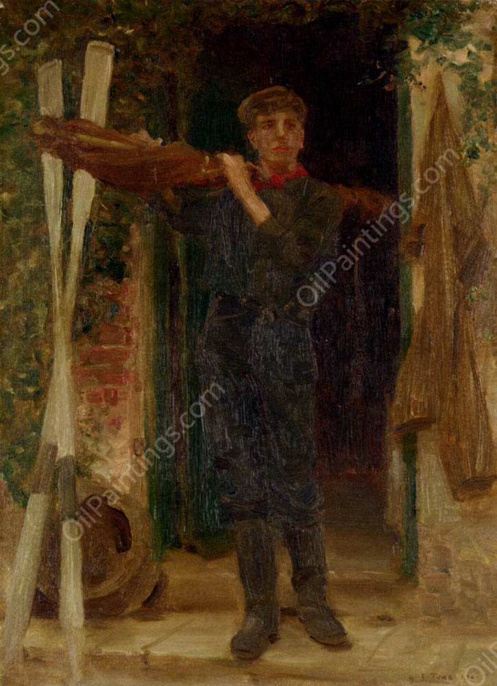 Portrait of Georgia Fouracre by Henry Scott Tuke - Hand-Painted Oil Painting Reproduction
