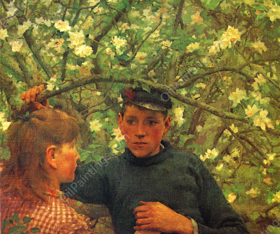 The Promise by Henry Scott Tuke - Hand-Painted Oil Painting Reproduction