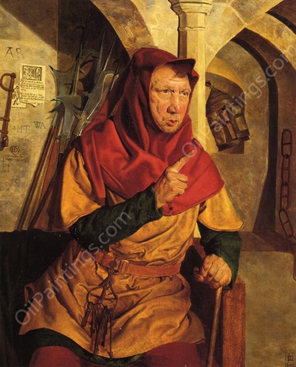 Dogberry Examining Conrade and Borachio by Henry Stacy Marks - Hand-Painted Oil Painting Reproduction