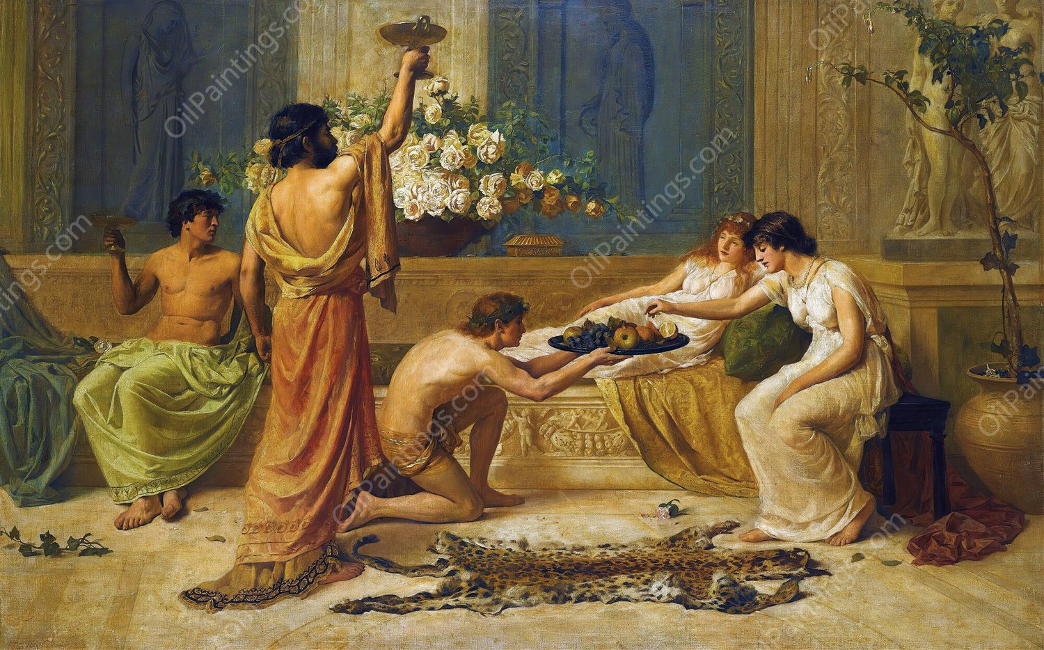 The Banquet by Henry Thomas Schafer - Hand-Painted Oil Painting Reproduction