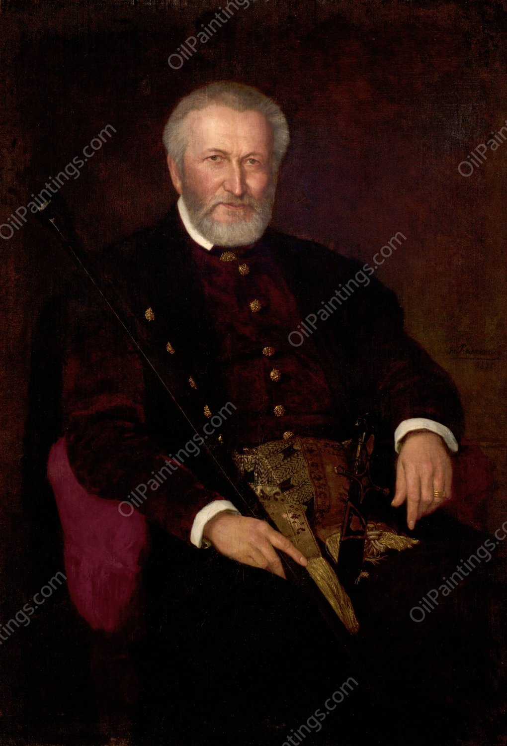 Portrait of Leon Sapieha  by Henryk Rodakowski - Hand-Painted Oil Painting Reproduction