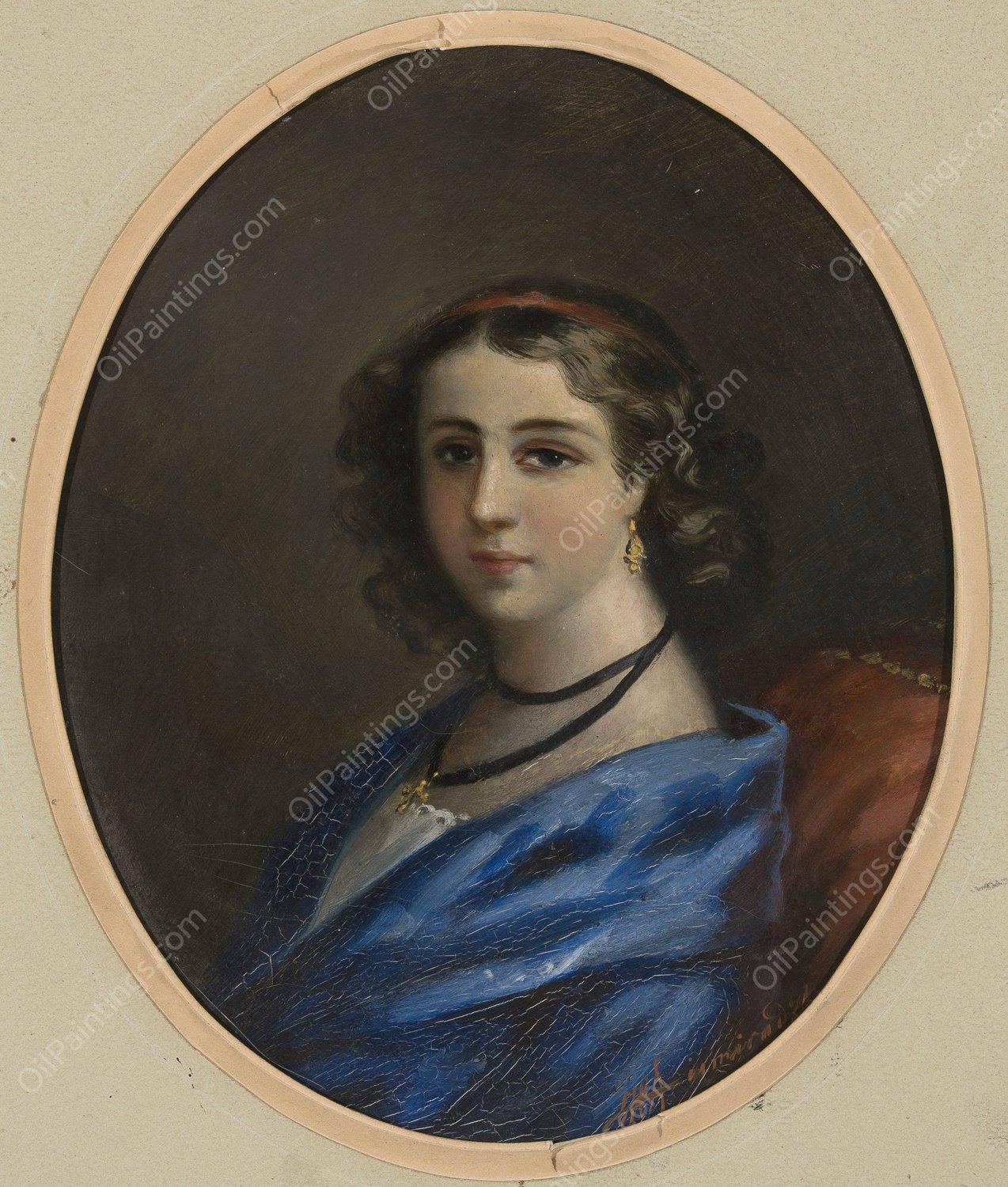 Portrait of a woman  by Henryk Siemiradzki - Hand-Painted Oil Painting Reproduction