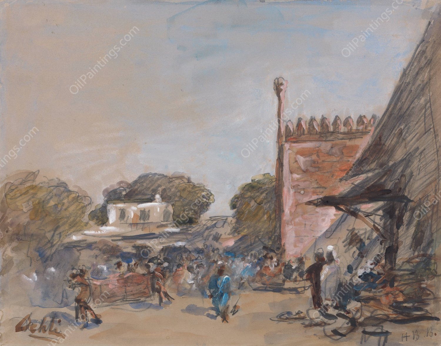 Delhi by Hercules Brabazon Brabazon - Hand-Painted Oil Painting Reproduction