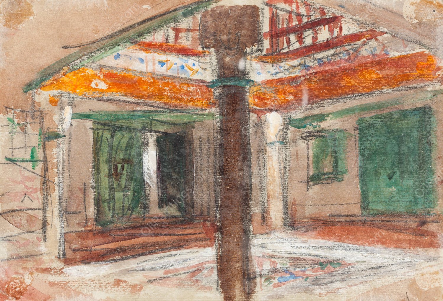 Interior of an Exotic Palace  by Hercules Brabazon Brabazon - Hand-Painted Oil Painting Reproduction