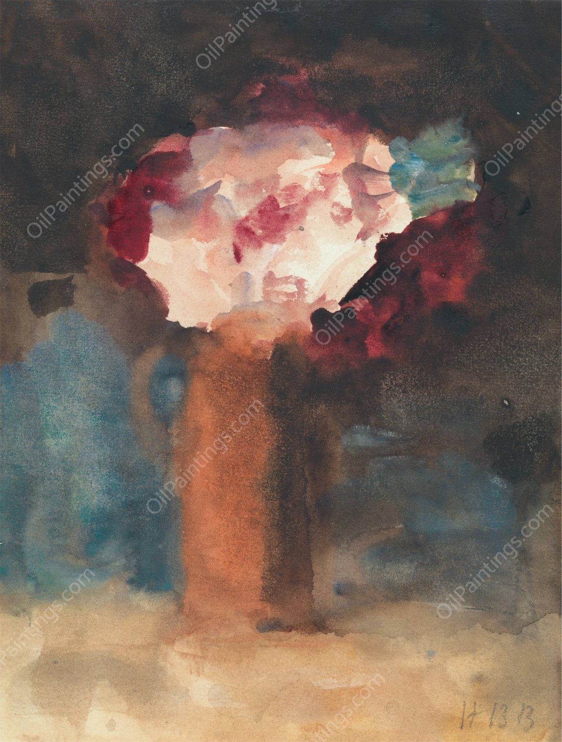 Roses by Hercules Brabazon Brabazon - Hand-Painted Oil Painting Reproduction