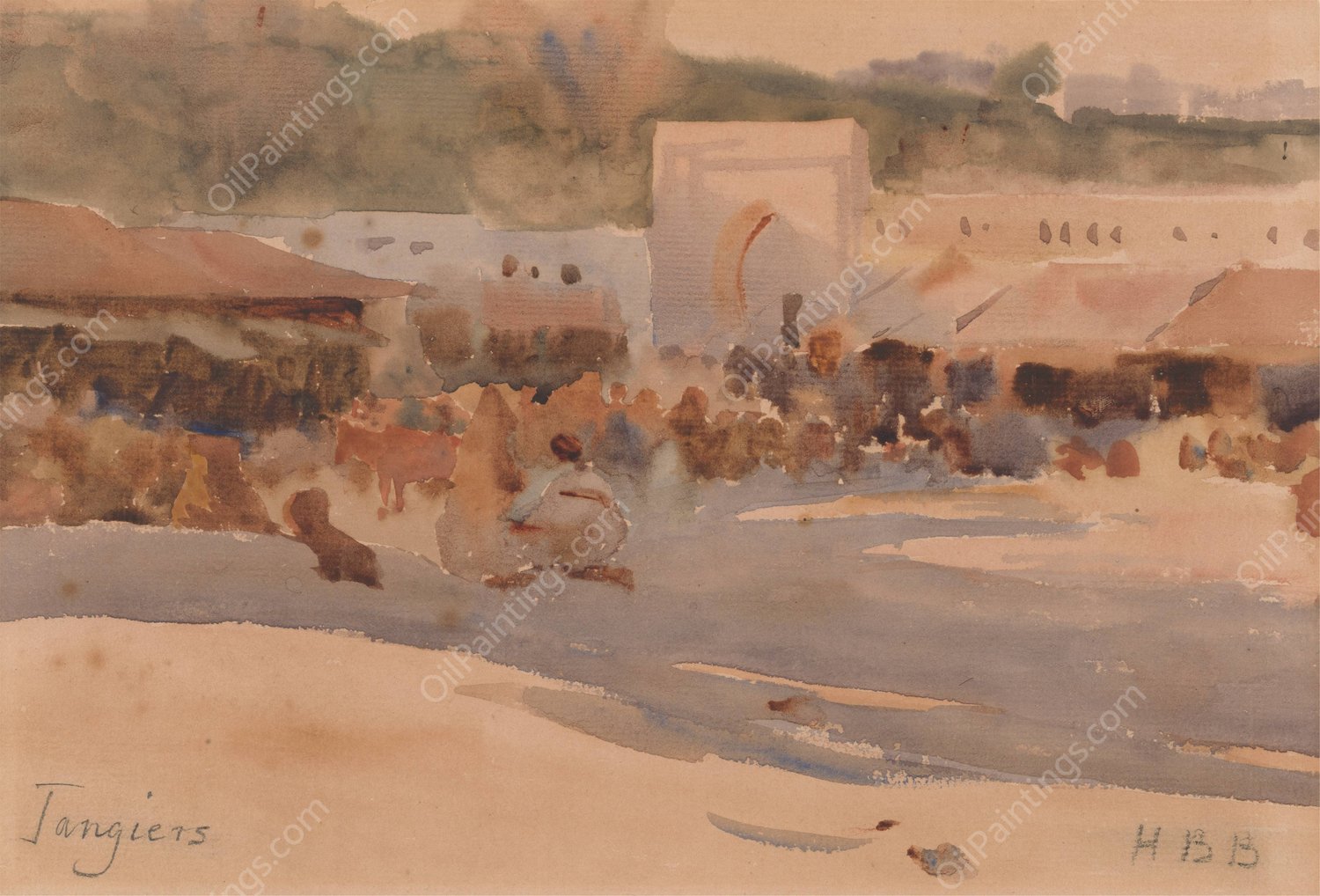Tangiers by Hercules Brabazon Brabazon - Hand-Painted Oil Painting Reproduction
