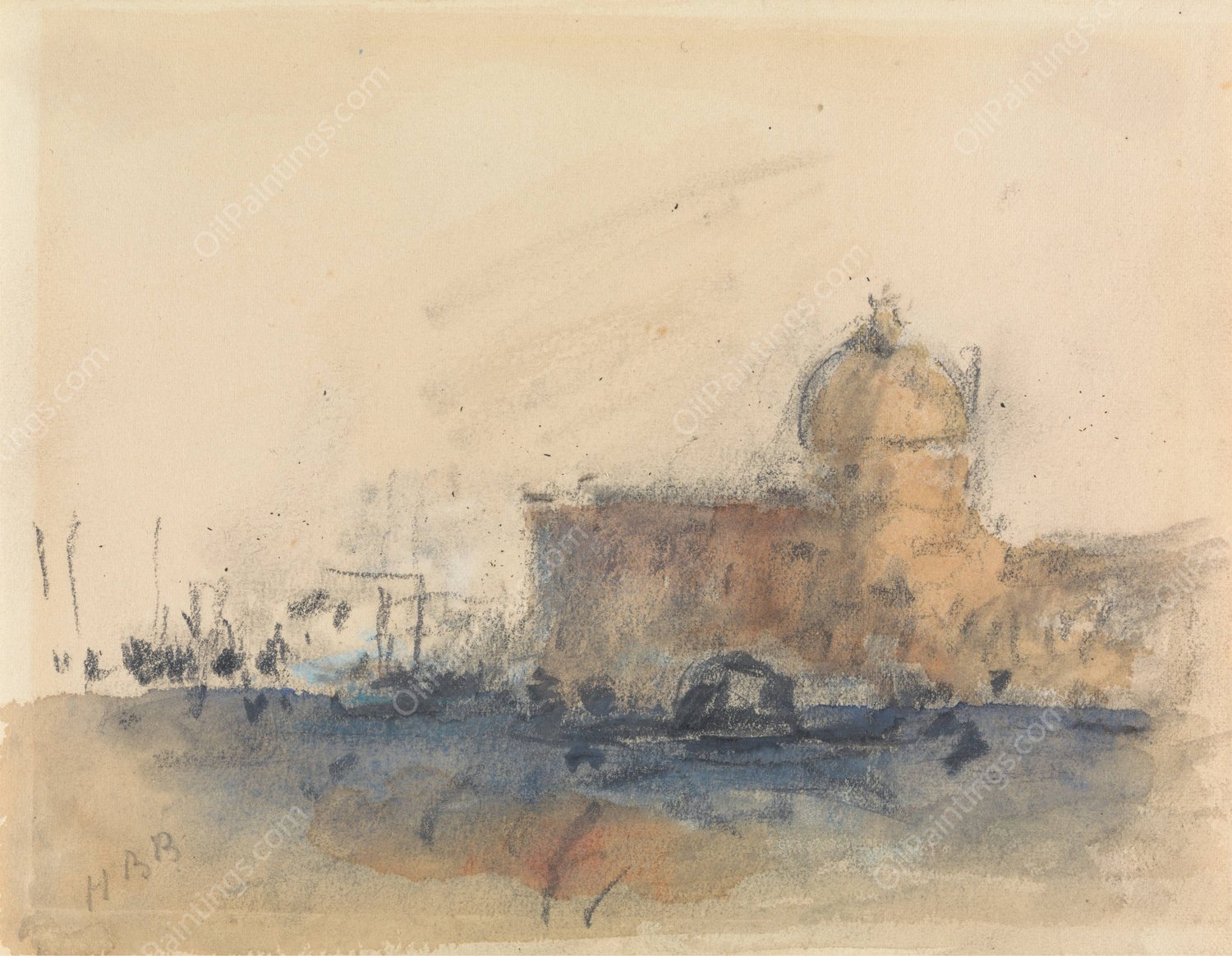 Venice by Hercules Brabazon Brabazon - Hand-Painted Oil Painting Reproduction