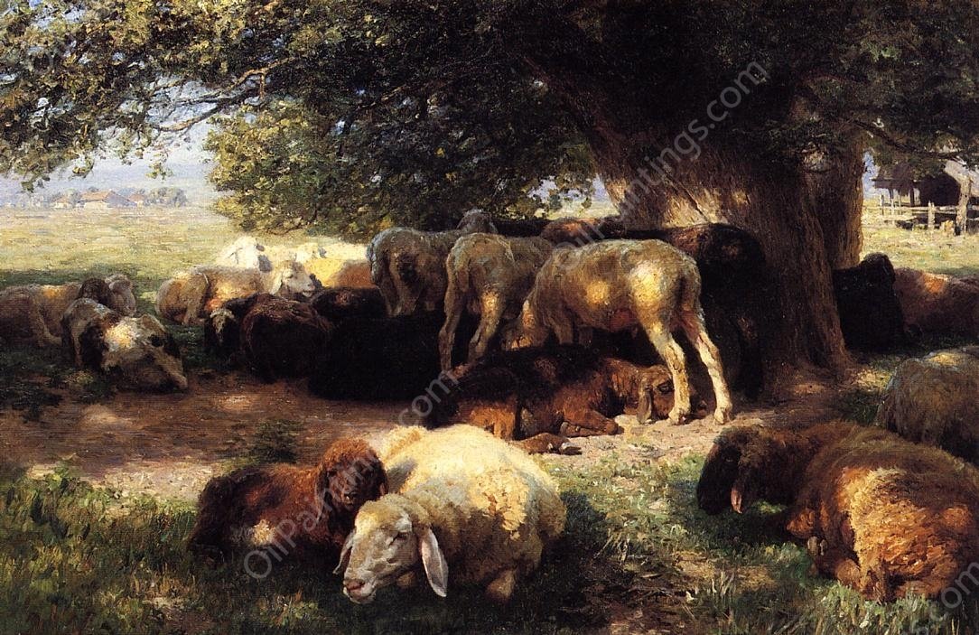 Midday Rest by Herman Hartwich - Hand-Painted Oil Painting Reproduction