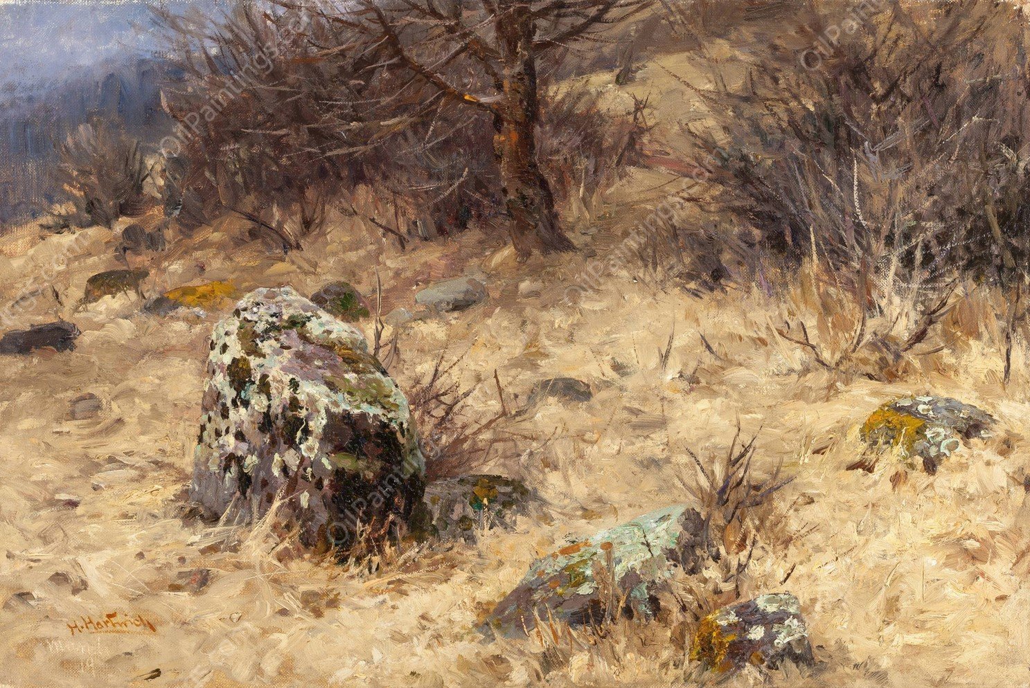 The Woodcock Grounds  by Herman Hartwich - Hand-Painted Oil Painting Reproduction