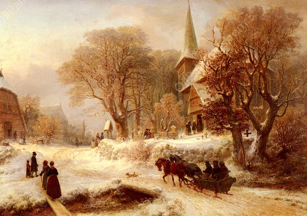 Die Hammer Kirche by Hermann Kauffmann - Hand-Painted Oil Painting Reproduction