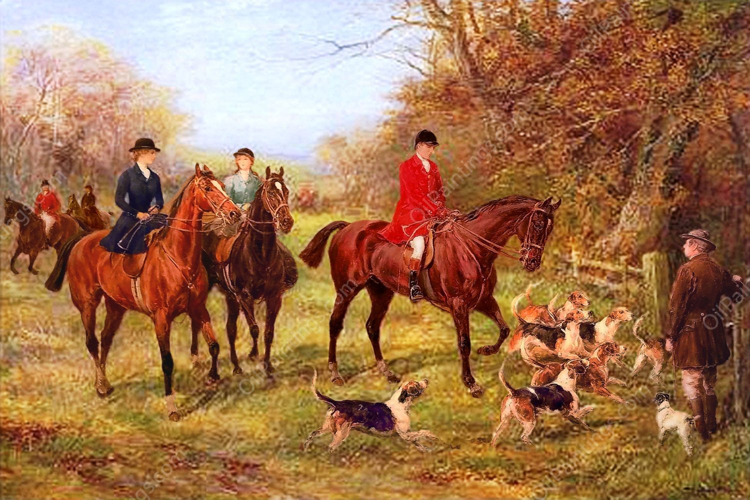 Going for Cover by Heywood Hardy - Hand-Painted Oil Painting Reproduction
