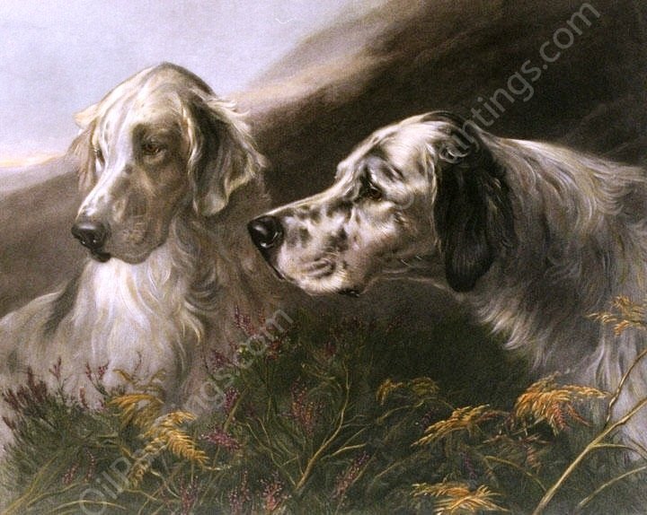 Setters at Work by Heywood Hardy - Hand-Painted Oil Painting Reproduction