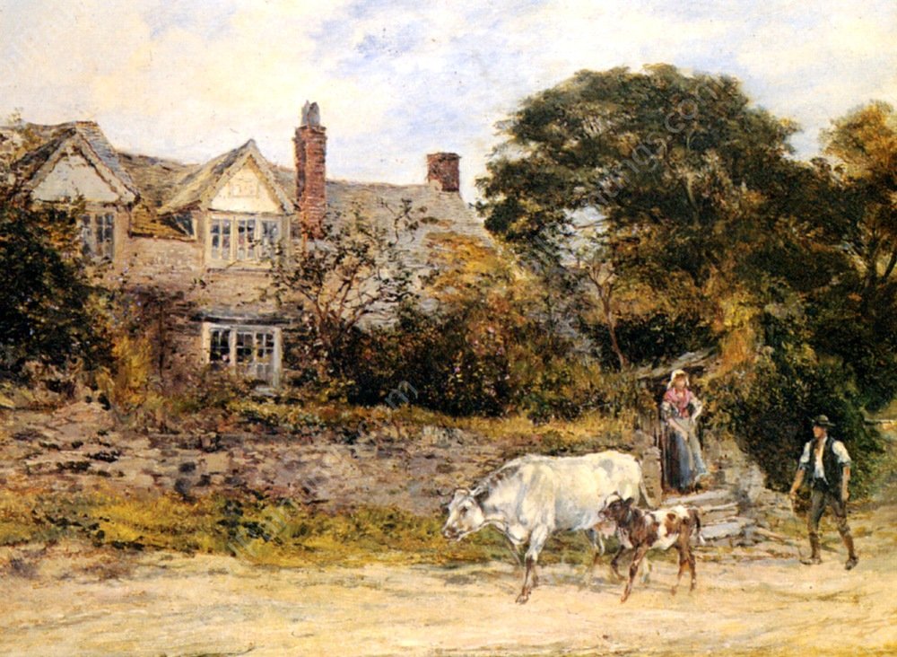 The Herdsmans Greeting by Heywood Hardy - Hand-Painted Oil Painting Reproduction