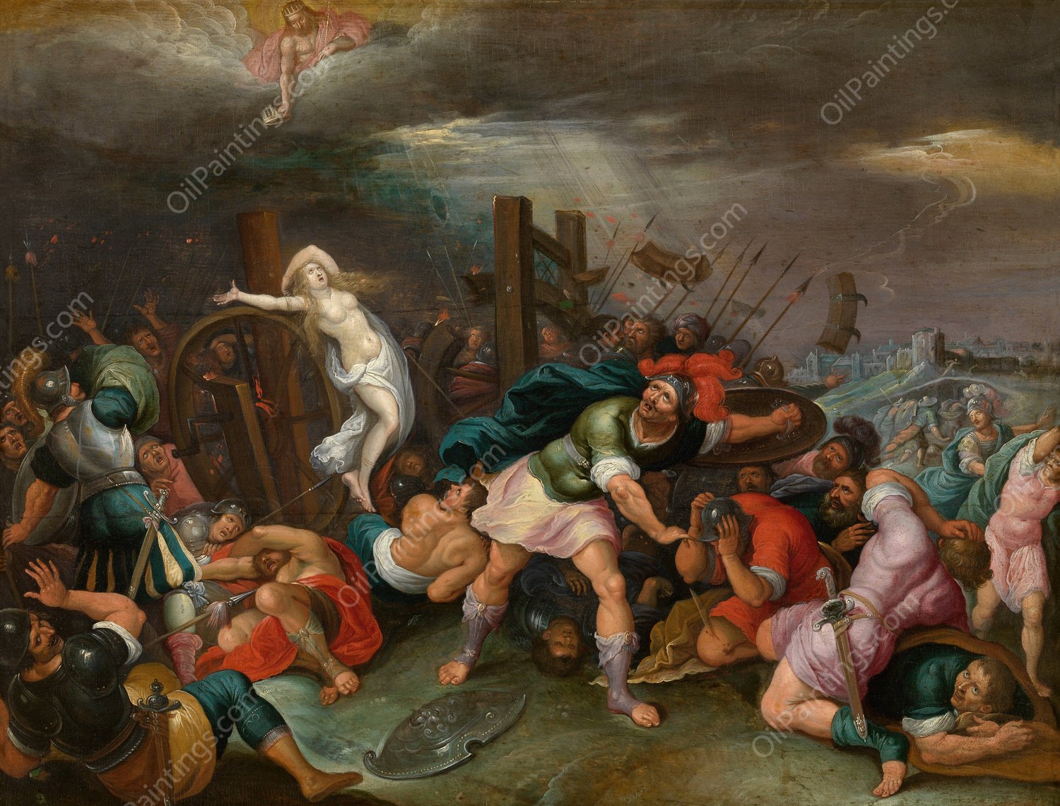 The Martyrdom of Saint Catherine of Alexandria by Hieronymus Francken II - Hand-Painted Oil Painting Reproduction