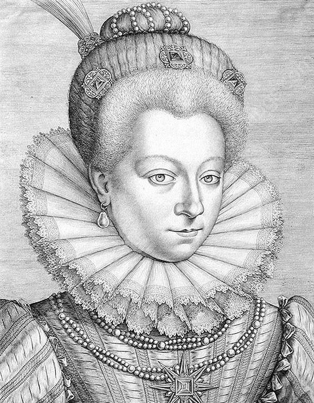 Portrait of Henriette de Balzac d'Entraigues, Marquise de Verneuil by Hieronymus Wierix - Hand-Painted Oil Painting Reproduction