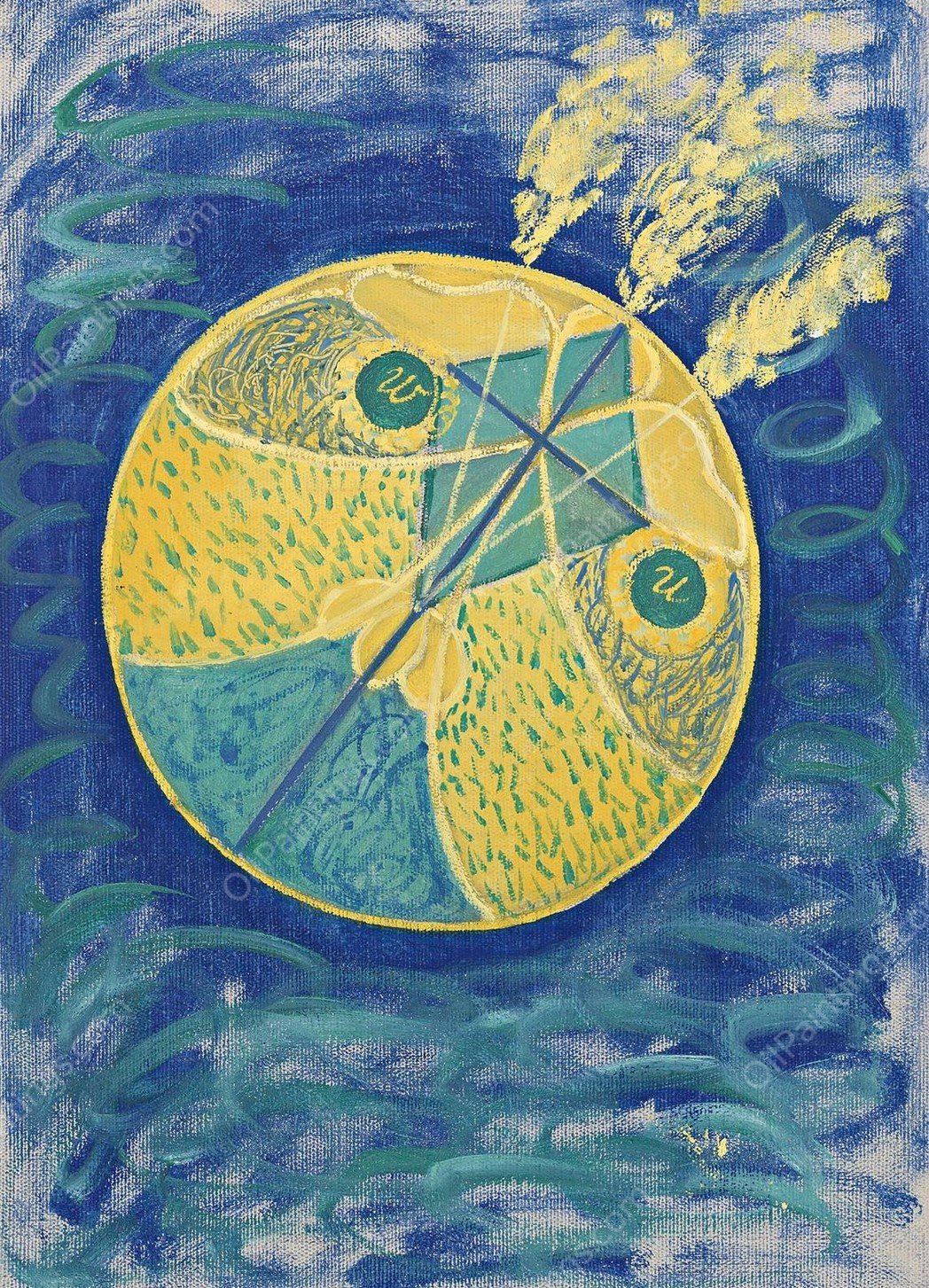 Group I, No. 7, Primordial Chaos  by Hilma Af Klint - Hand-Painted Oil Painting Reproduction