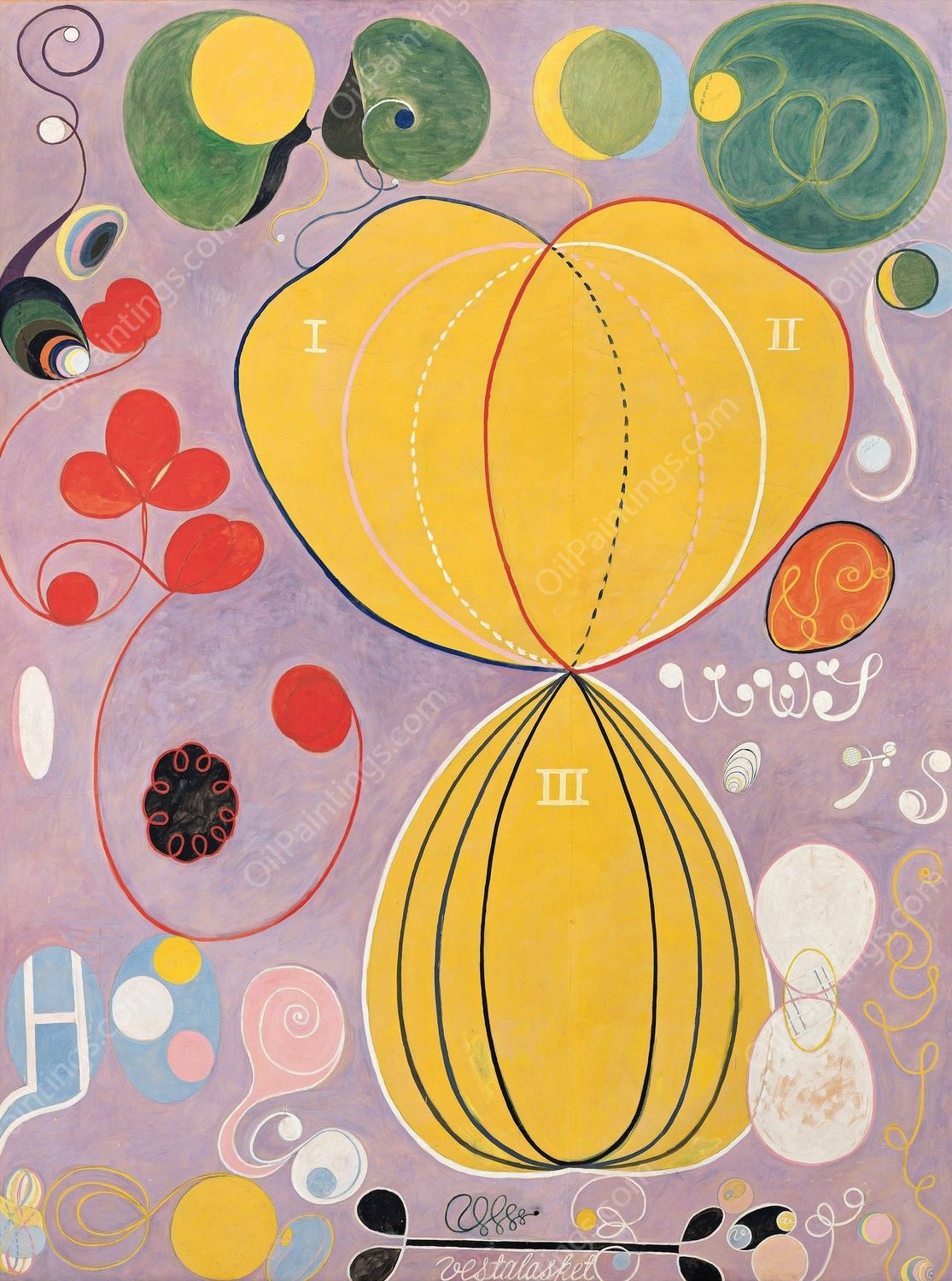 Group IV, No. 7, The Ten Largest, Adulthood  by Hilma Af Klint - Hand-Painted Oil Painting Reproduction