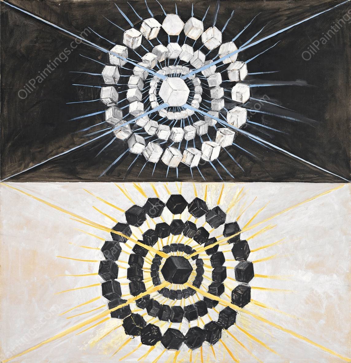Group IX,SUW No. 8, The Swan, No. 8  by Hilma Af Klint - Hand-Painted Oil Painting Reproduction
