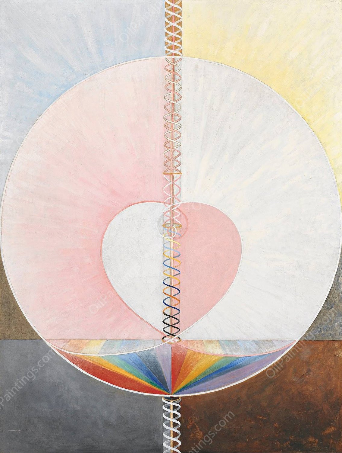 Group IX,UW No. 25, The Dove, No. 1  by Hilma Af Klint - Hand-Painted Oil Painting Reproduction