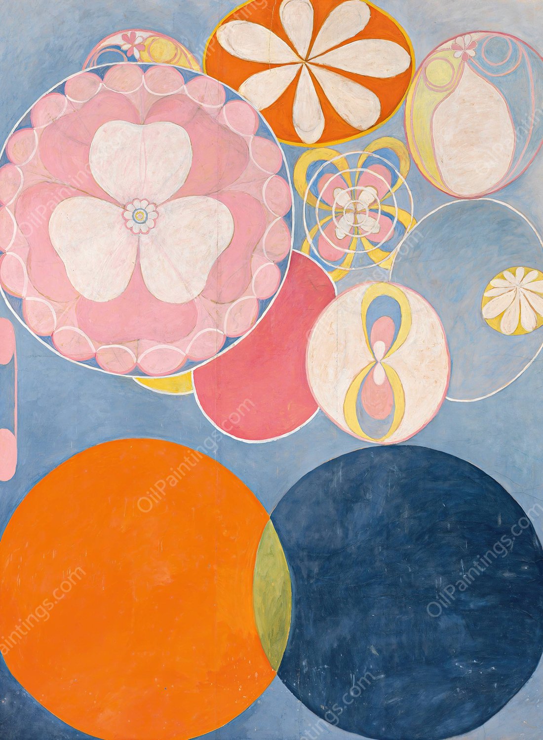 The Ten Largest, No. 2, Childhood  by Hilma Af Klint - Hand-Painted Oil Painting Reproduction
