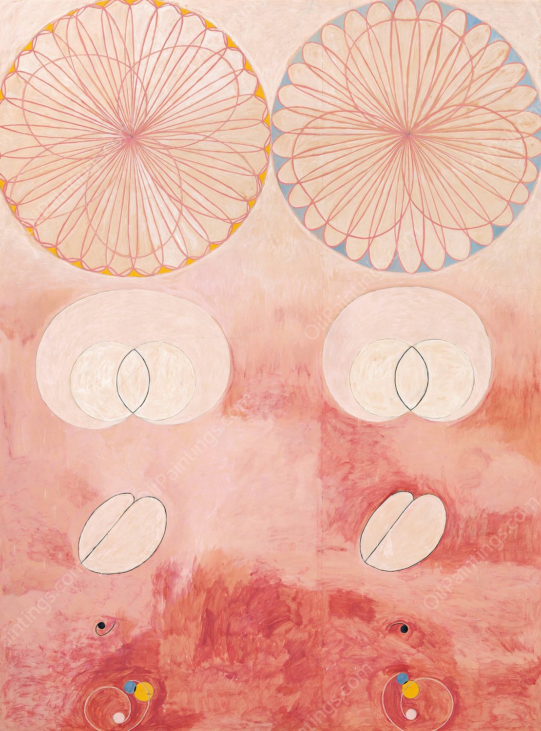 The Ten Largest, No. 9, Old Age  by Hilma Af Klint - Hand-Painted Oil Painting Reproduction