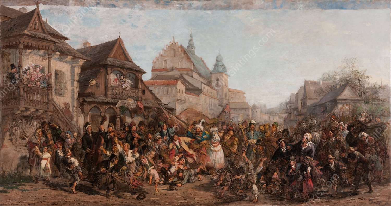 Zwierzyniec Hobby-Horse  by Hipolit Lipinski - Hand-Painted Oil Painting Reproduction