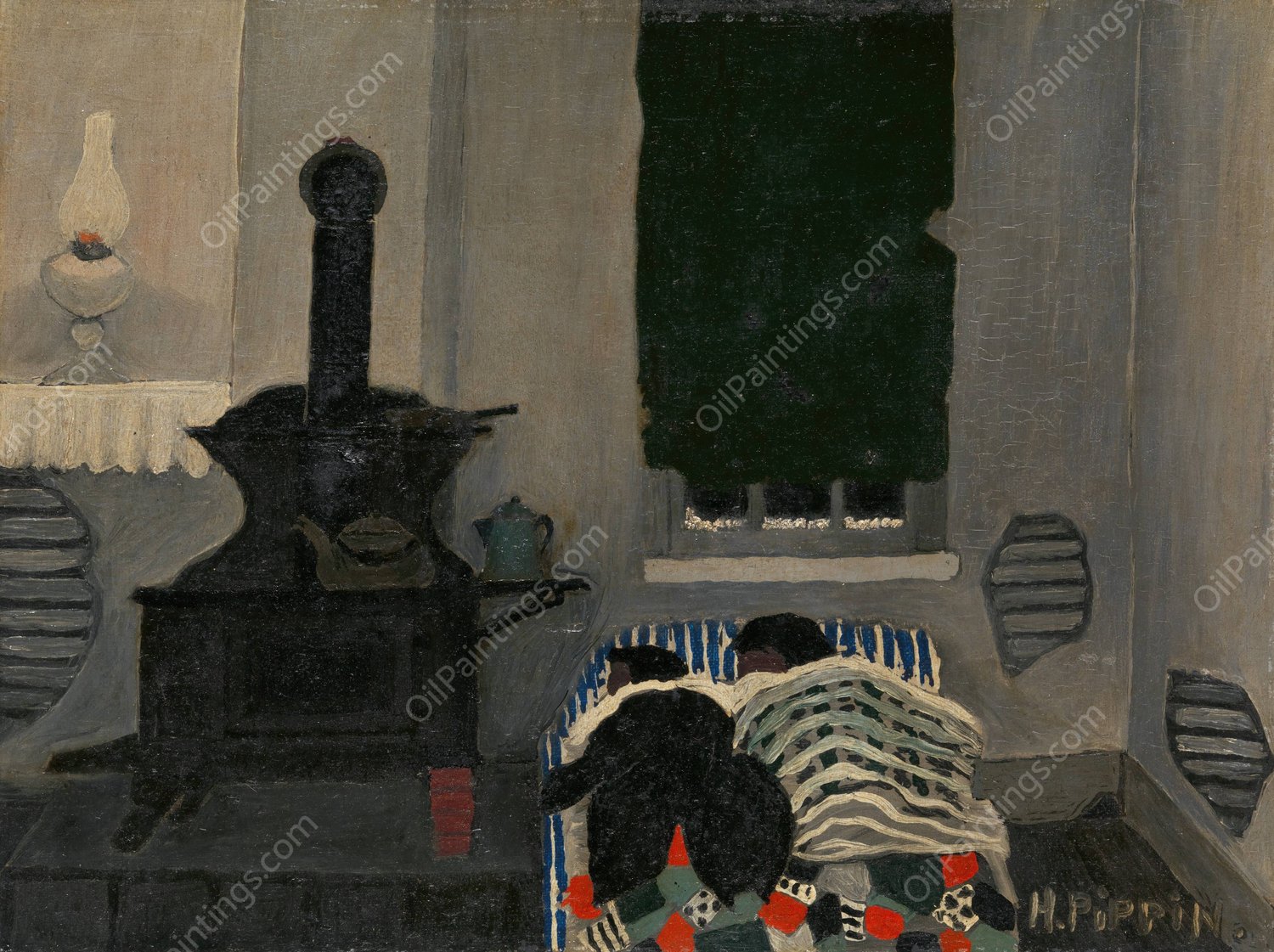 Asleep  by Horace Pippin - Hand-Painted Oil Painting Reproduction