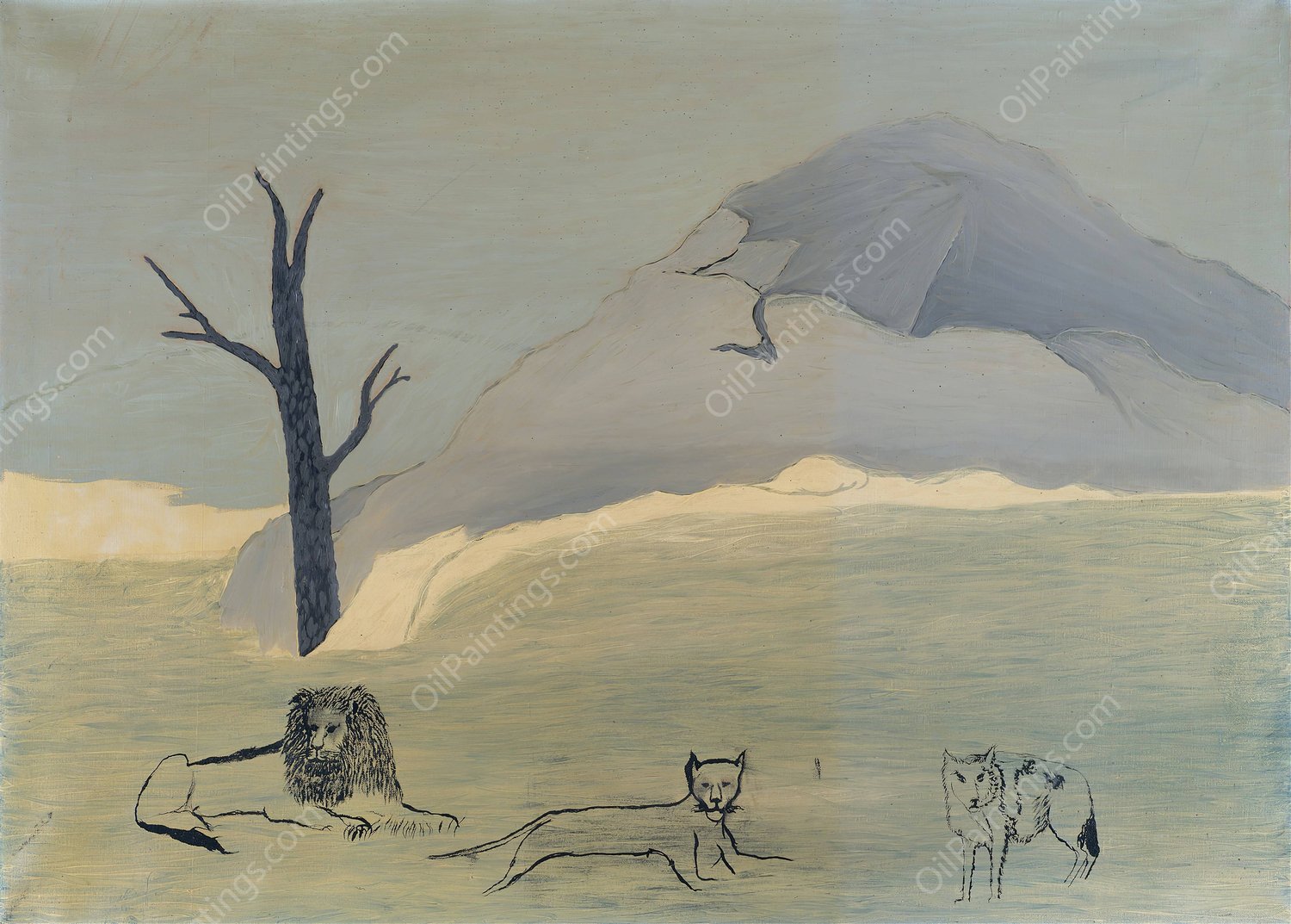 Holy Mountain IV  by Horace Pippin - Hand-Painted Oil Painting Reproduction