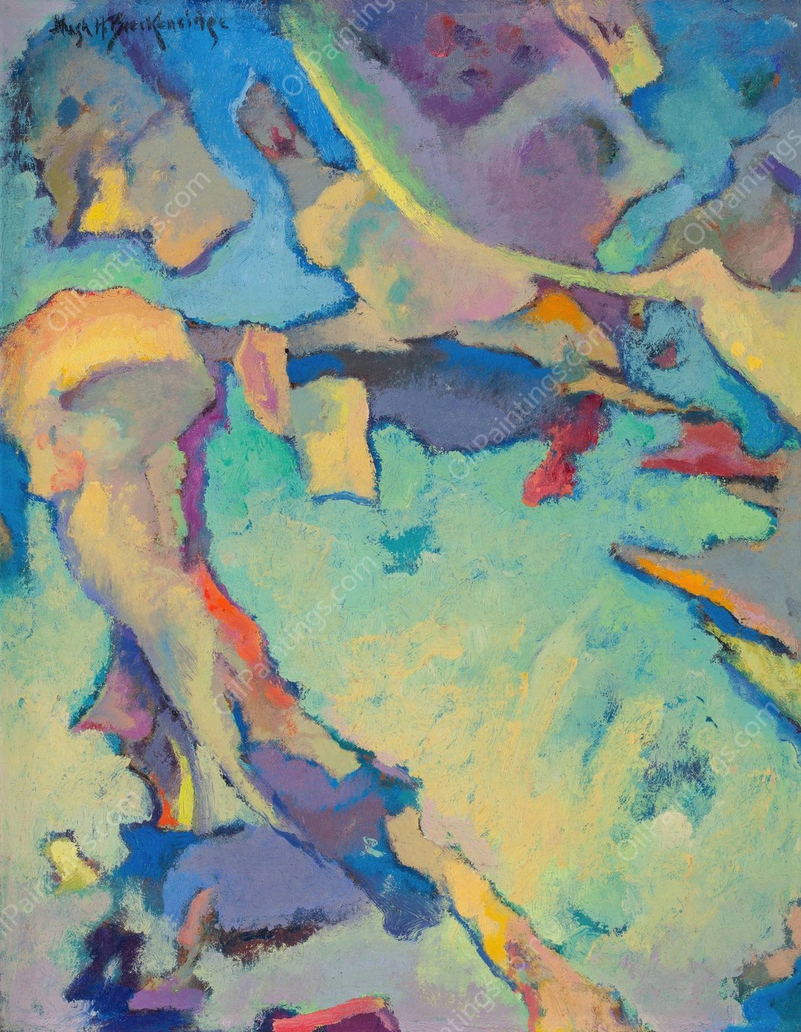 Sky Drama  by Hugh Henry Breckenridge - Hand-Painted Oil Painting Reproduction