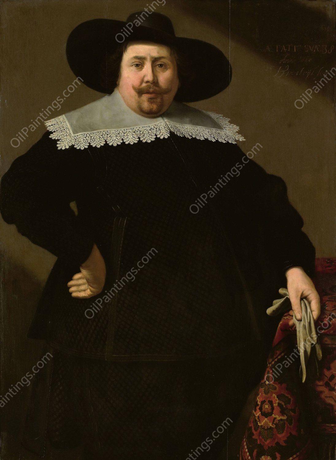 Portrait of the Amsterdam Brewer Philips Denijs  by Huygh Pietersz Voskuyl - Hand-Painted Oil Painting Reproduction