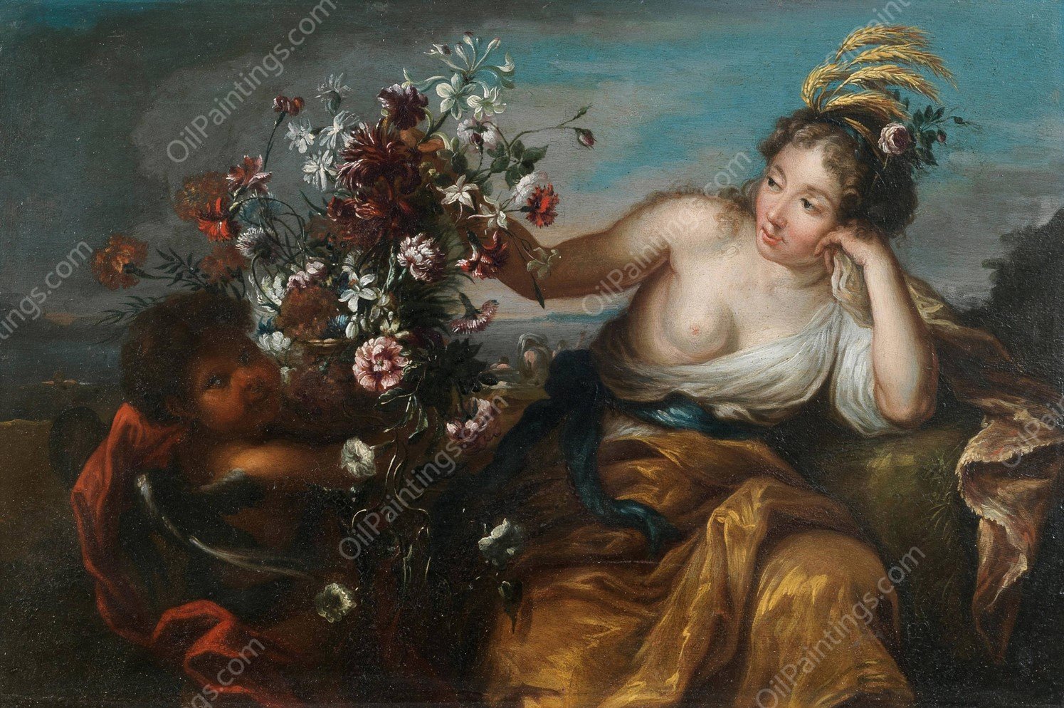 An Allegory of Summer by Ignazio Stern - Hand-Painted Oil Painting Reproduction