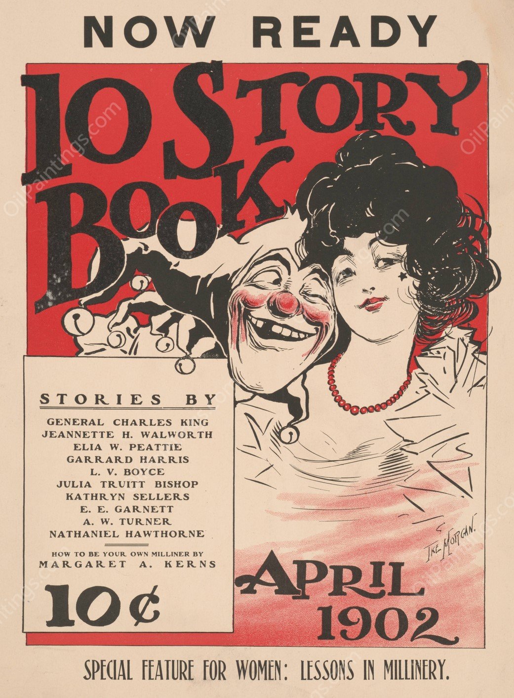 10 story book, April  by Ike Morgan - Hand-Painted Oil Painting Reproduction