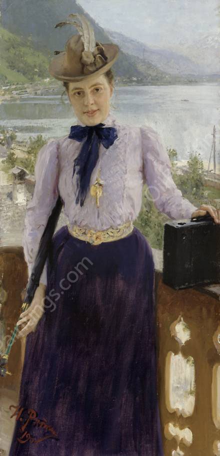 Natalia Nordmann by Ilia Efimovich Repin - Hand-Painted Oil Painting Reproduction