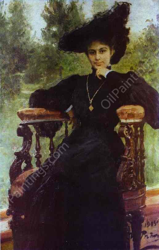 Portrait of Maria Andreeva by Ilia Efimovich Repin - Hand-Painted Oil Painting Reproduction