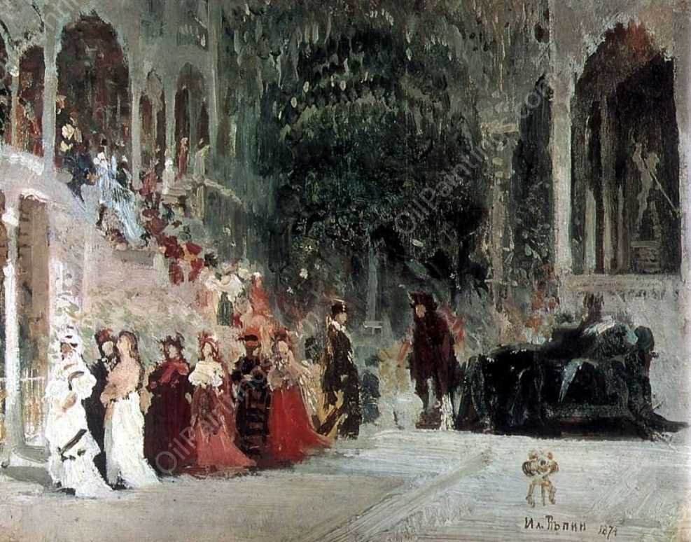 Scene from Ballet Study by Ilia Efimovich Repin - Hand-Painted Oil Painting Reproduction