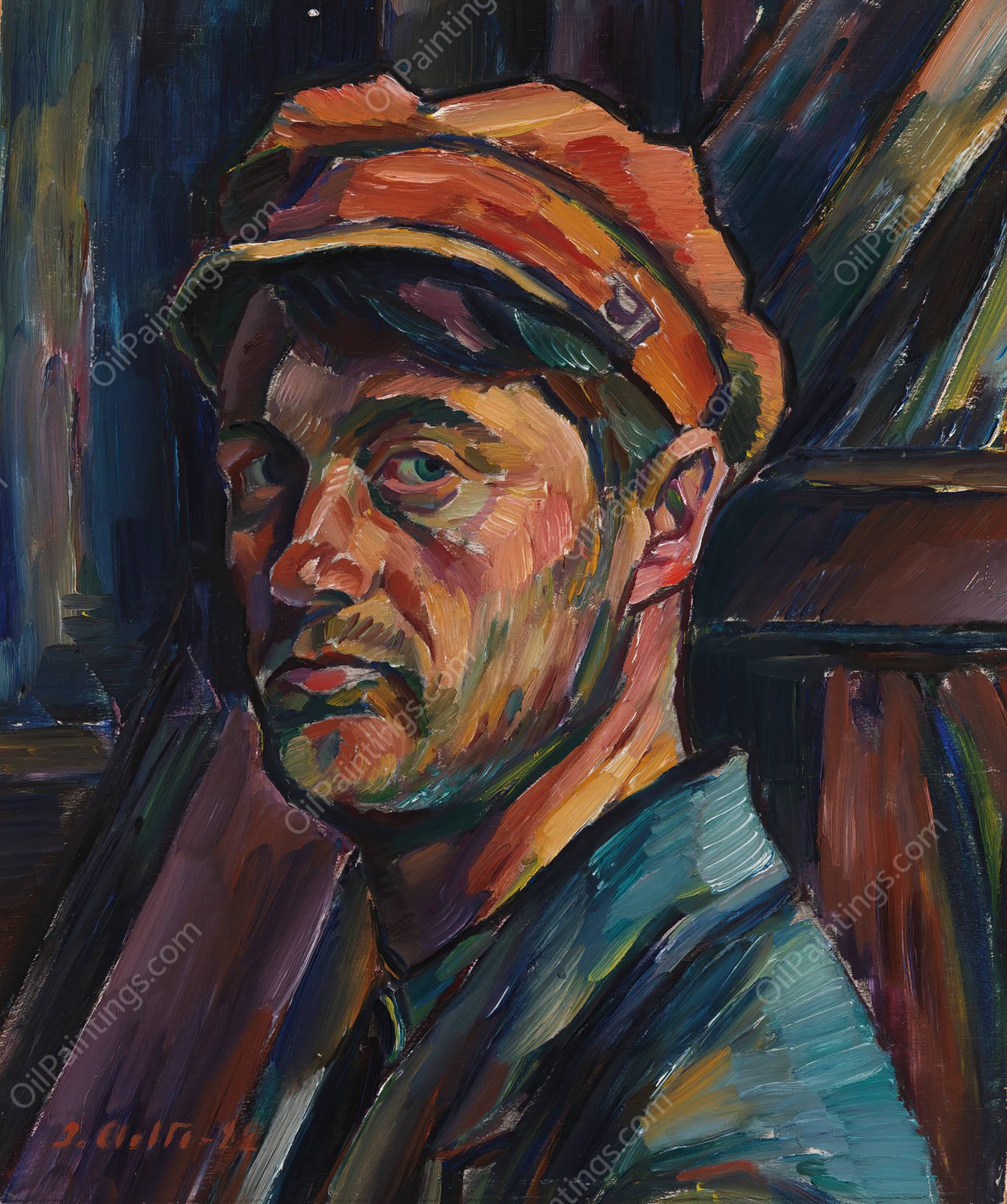 Self-Portrait  by Ilmari Aalto - Hand-Painted Oil Painting Reproduction