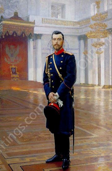 Portrait of Nicholas II, The Last Russian Emperor by Ilya Repin - Hand-Painted Oil Painting Reproduction