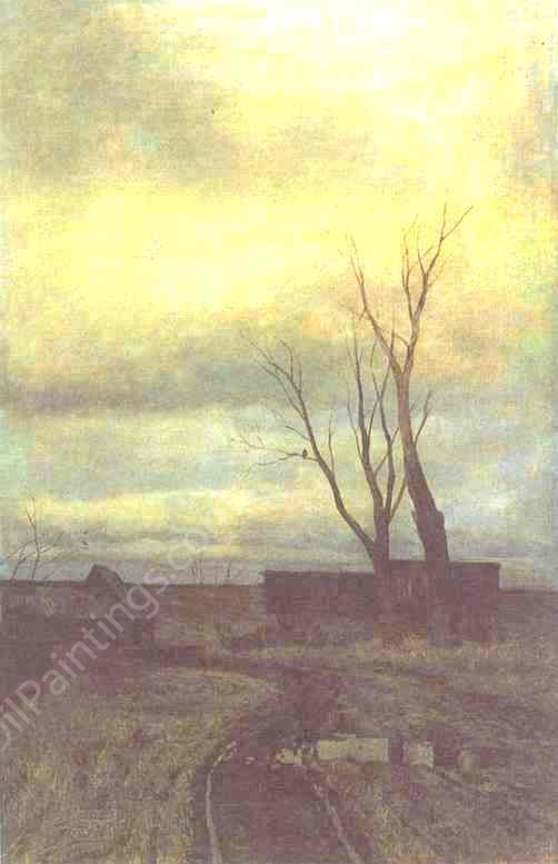 Autumn. Road in a Village by Isaac Ilich Levitan - Hand-Painted Oil Painting Reproduction