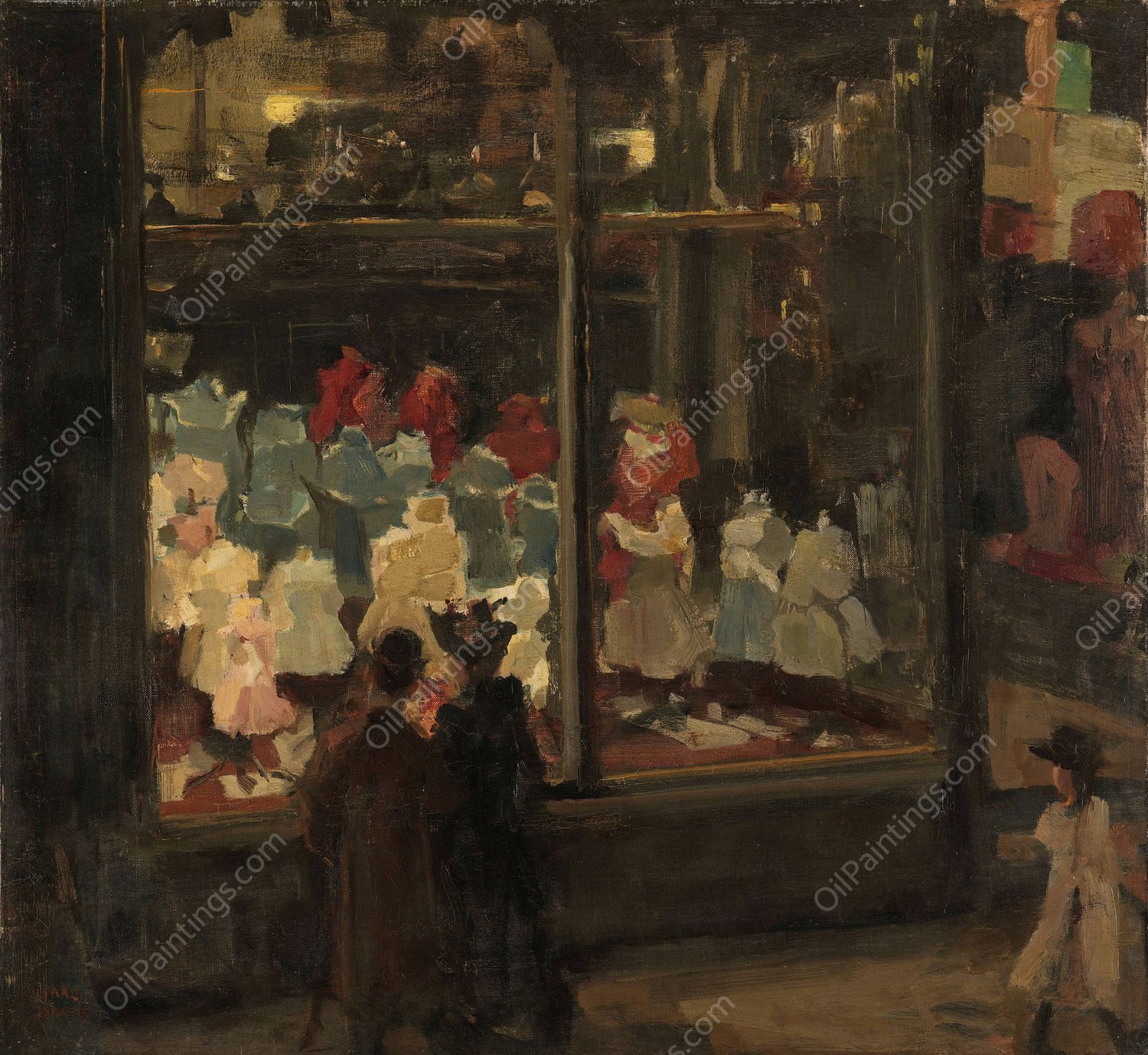 Shop Window  by Isaac Israels - Hand-Painted Oil Painting Reproduction