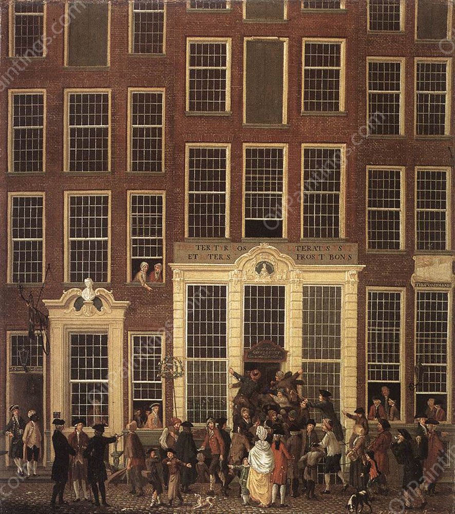 The Lottery Office by Isaak Ouwater - Hand-Painted Oil Painting Reproduction