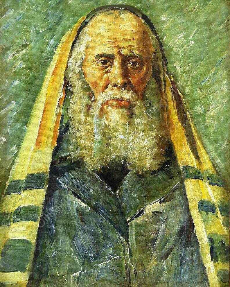 Portrait of a Rabbi by Isidor Kaufmann - Hand-Painted Oil Painting Reproduction