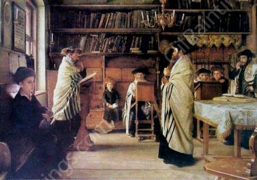 Rosh Hashanah  The New Year by Isidor Kaufmann - Hand-Painted Oil Painting Reproduction