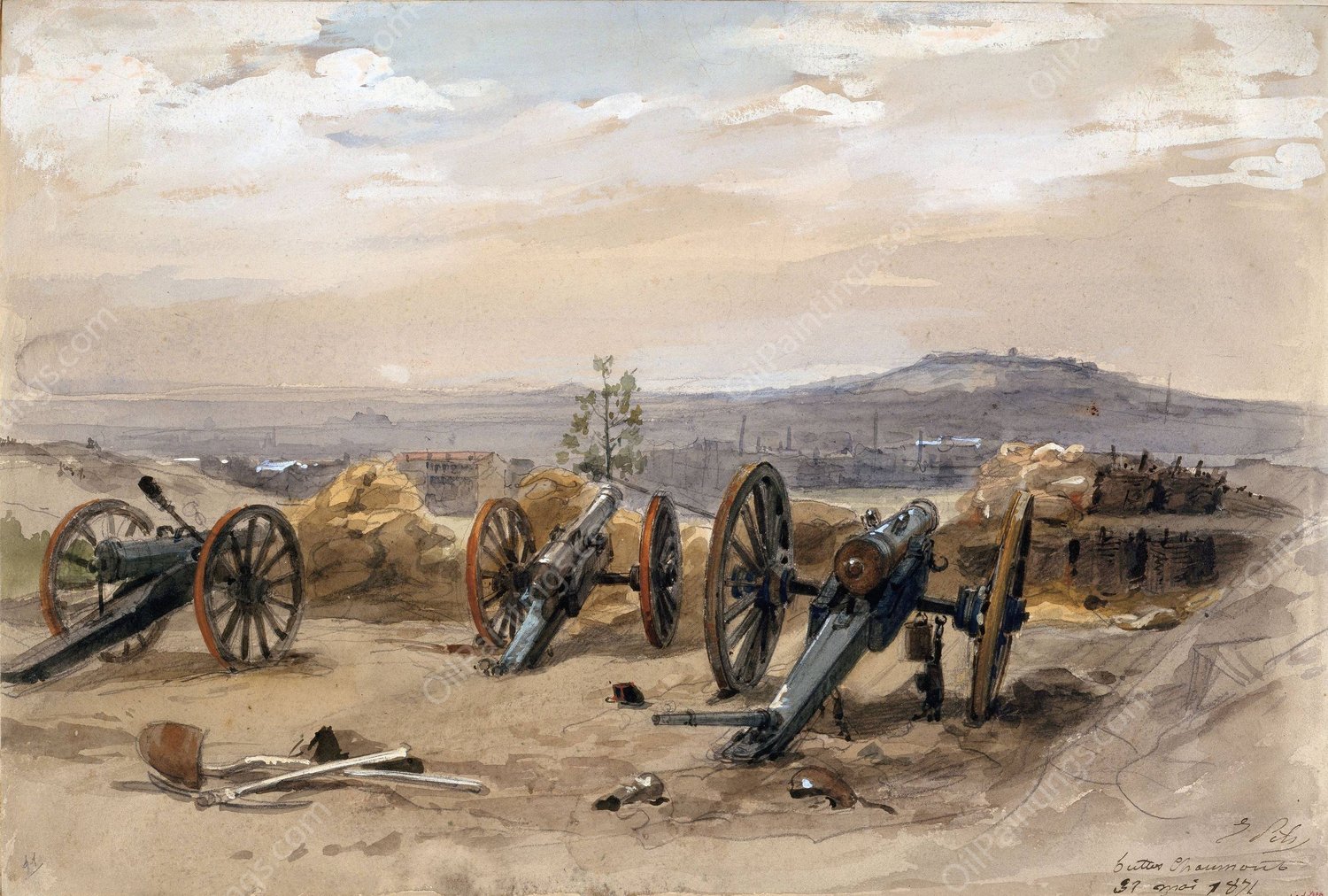 Les Buttes-Chaumont by Isidore Pils - Hand-Painted Oil Painting Reproduction