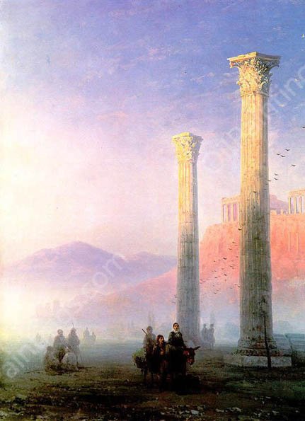 Acropolis of Athens by Ivan Konstantinovich Aivazovsky - Hand-Painted Oil Painting Reproduction
